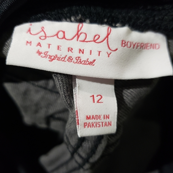 NEW WOMEN'S ISABEL MATERNITY BY INGRID AND ISABEL DENIM BOYFRIEND JEANS - Picture 8 of 8